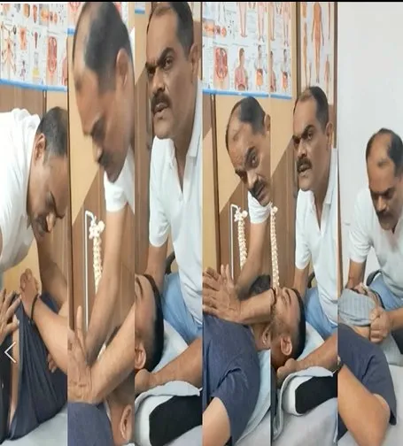 Nitin Kumbhare treating patient